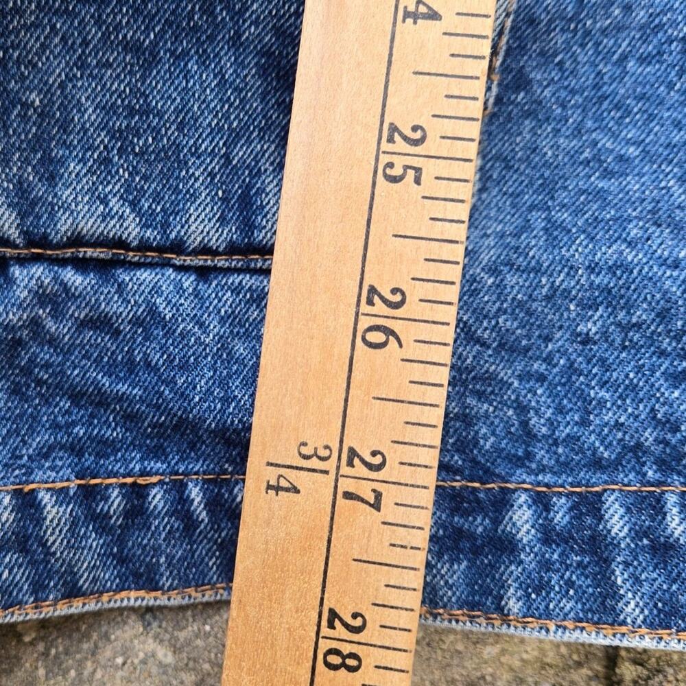 Eddie Bauer Blue Denim Jacket with Tan Accents and removable flannel lining - Picture 11 of 11